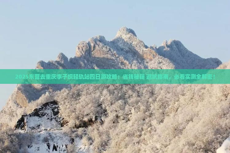东营去重庆李子坝轻轨站四日游