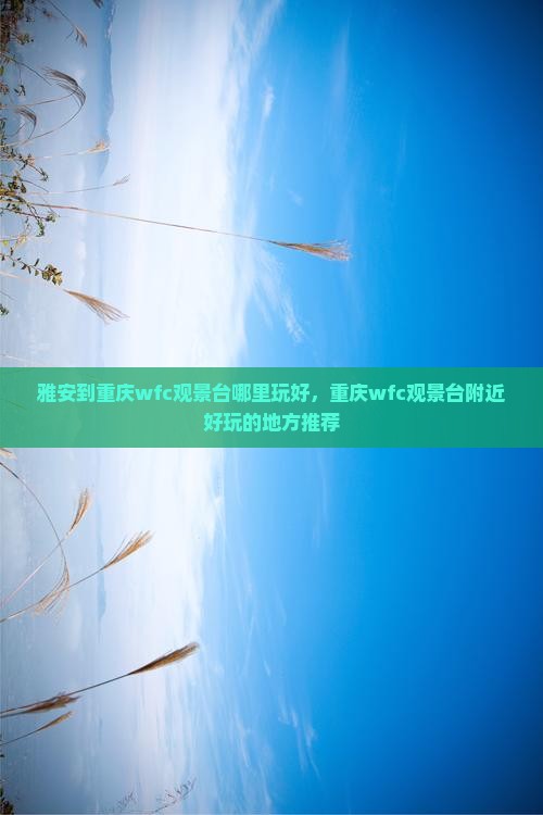 雅安到重庆wfc观景台哪里玩