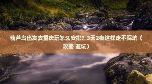 葫芦岛去重庆个人游