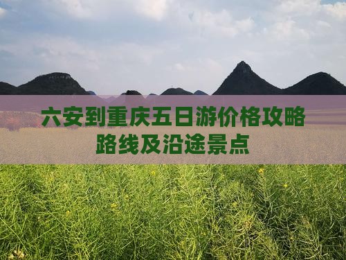 六安到重庆五日游