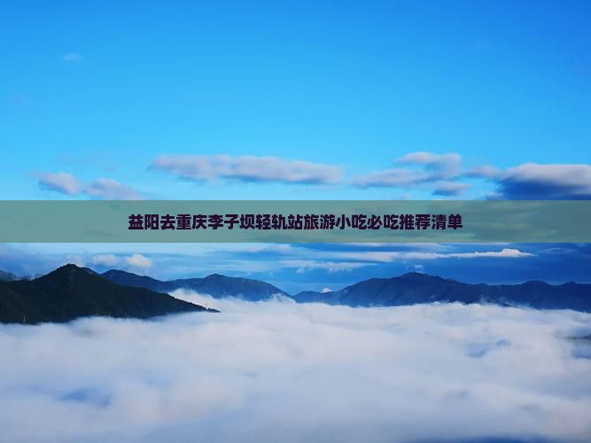益阳去重庆李子坝轻轨站旅游小吃