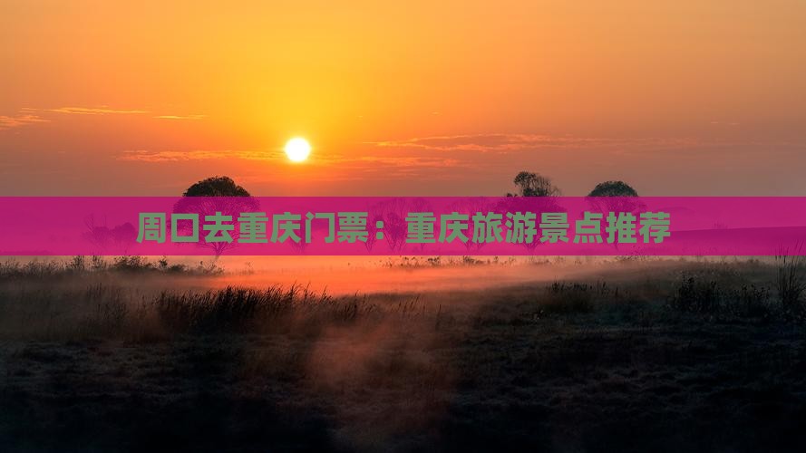 周口去重庆门票