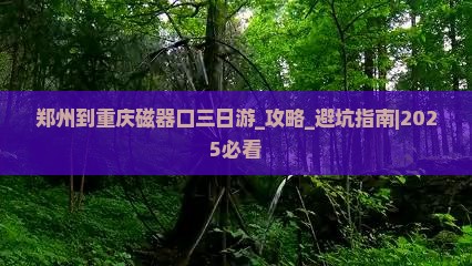 郑州到重庆磁器口三日游