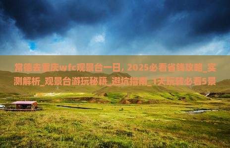 常德去重庆wfc观景台一日