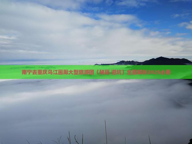 南宁去重庆乌江画廊大型旅游团