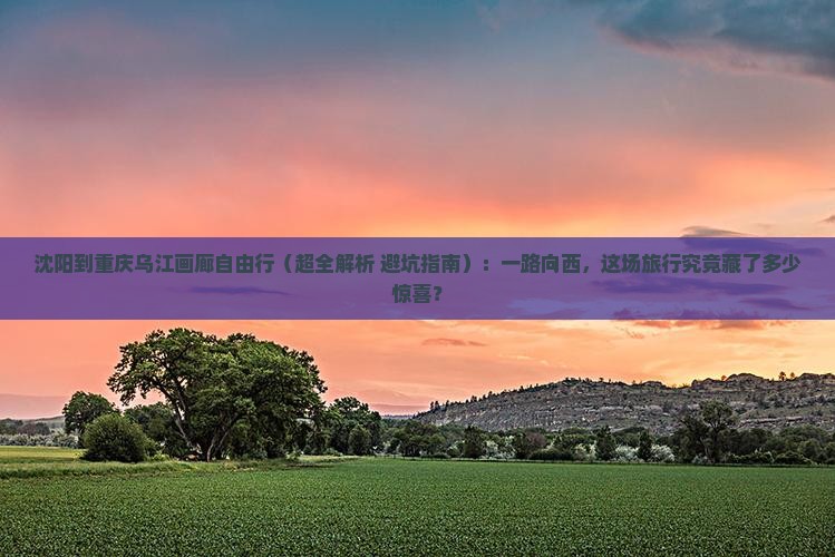 沈阳去重庆乌江画廊个人游
