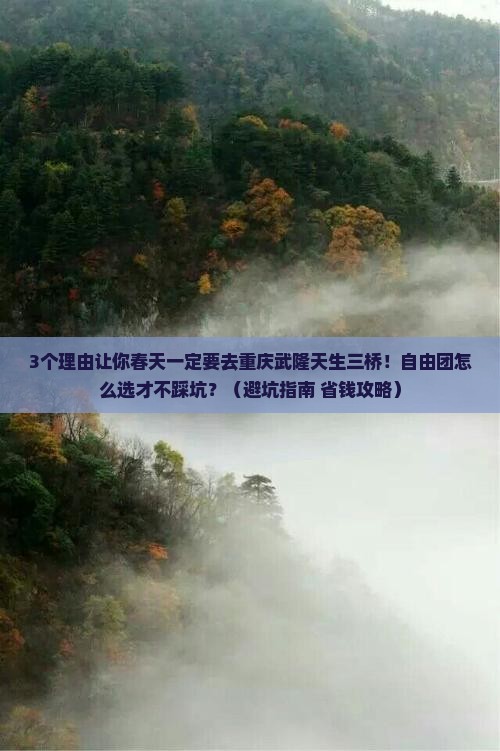 春天去重庆武隆天生三桥自由团