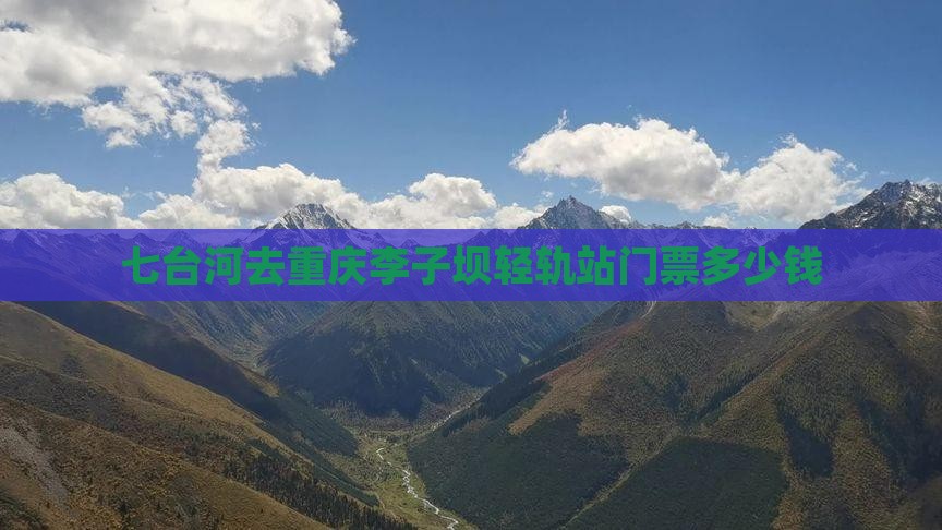 七台河去重庆李子坝轻轨站门票