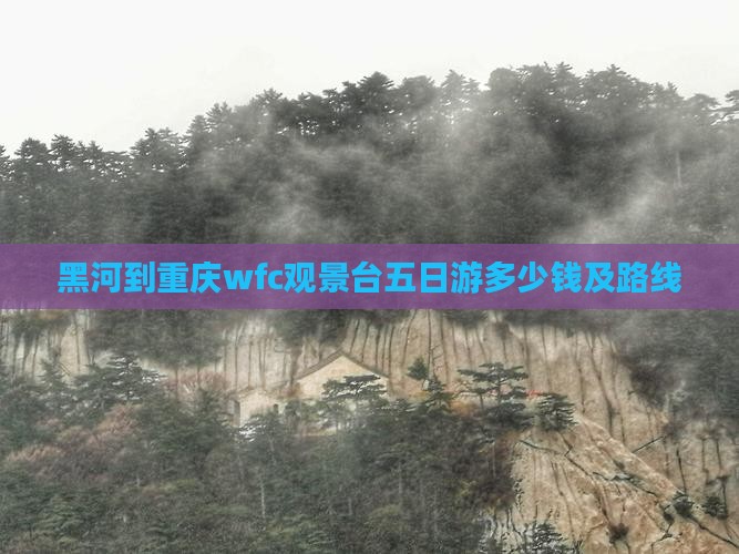 黑河到重庆wfc观景台五日游