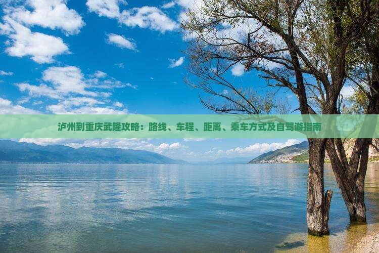 泸州到重庆武隆攻略