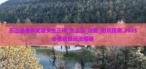 乐山去重庆武隆天生三桥团体旅游