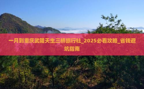一月到重庆武隆天生三桥旅行社