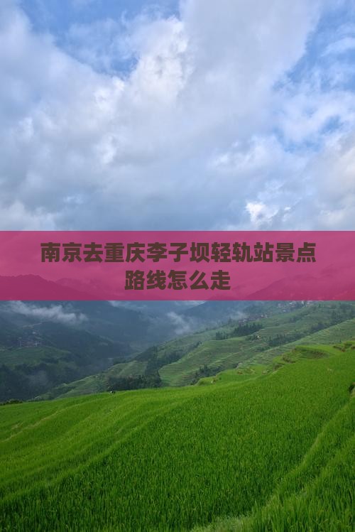 南京去重庆李子坝轻轨站景点