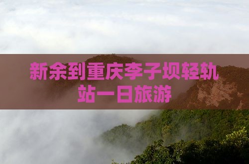 新余到重庆李子坝轻轨站一日
