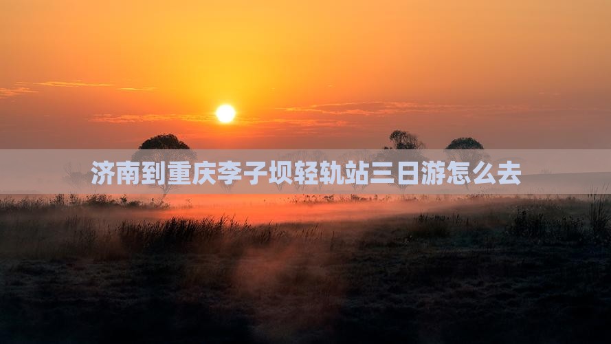 济南到重庆李子坝轻轨站三日游