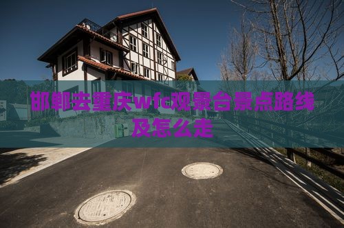 邯郸去重庆wfc观景台景点