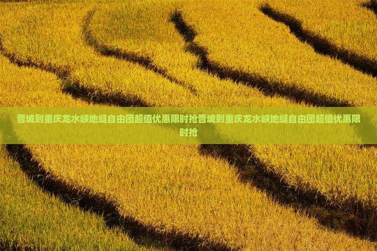 晋城到重庆龙水峡地缝自由团