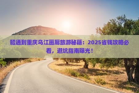 昭通到重庆乌江画廊旅行社