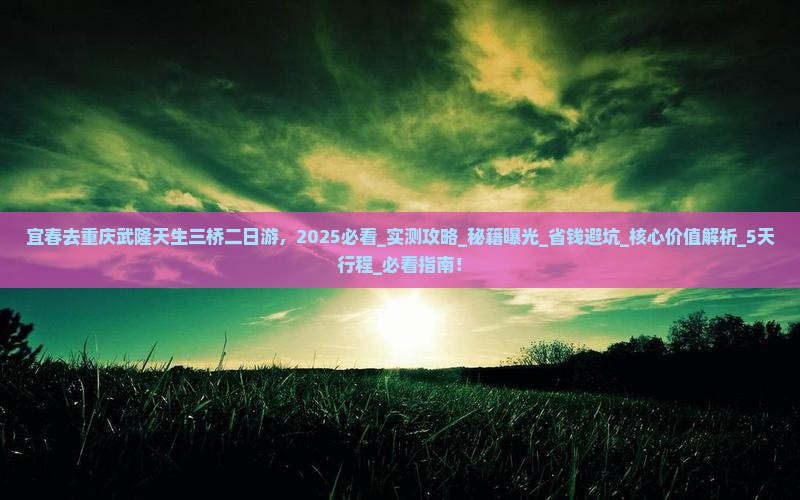 宜春去重庆武隆天生三桥二日游
