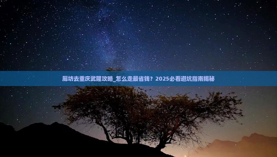 廊坊去重庆武隆攻略