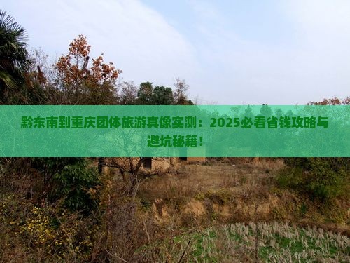 黔东南到重庆团体旅游