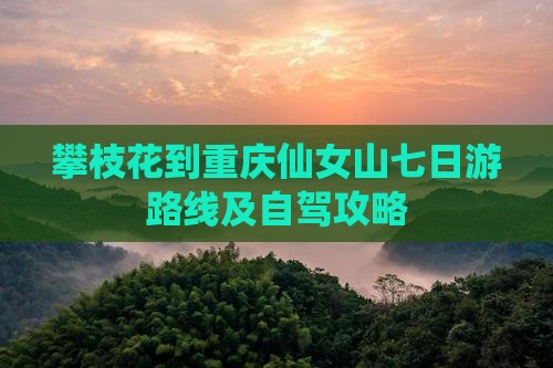 攀枝花到重庆仙女山七日游