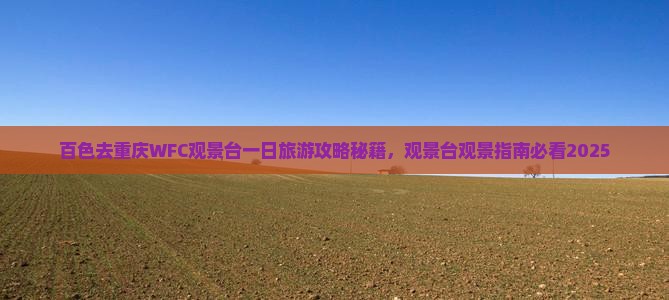 百色去重庆wfc观景台一日