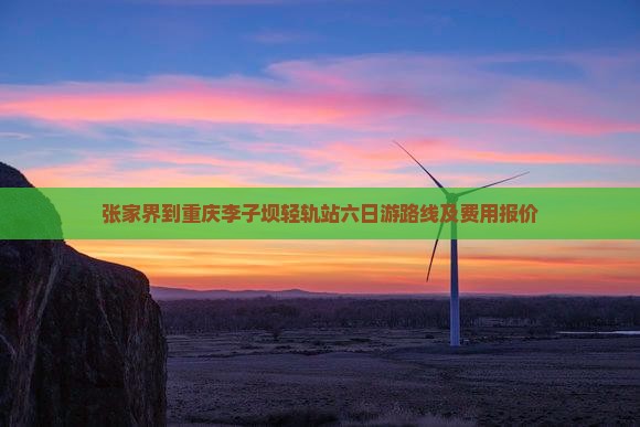 张家界到重庆李子坝轻轨站六日游