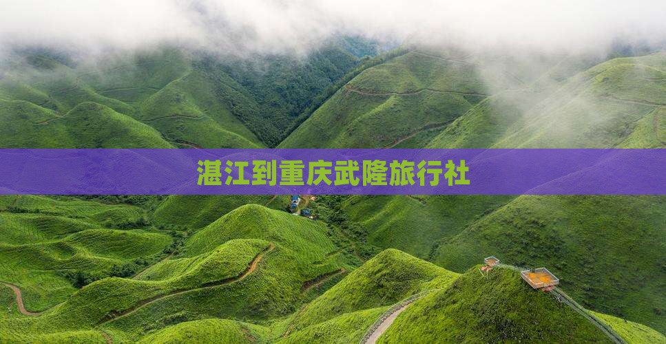 湛江到重庆武隆旅行社