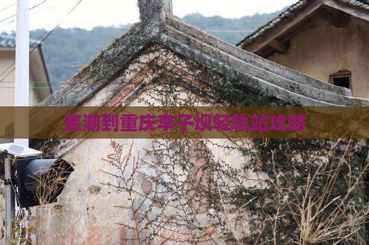 芜湖到重庆李子坝轻轨站攻略