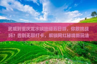 武威到重庆龙水峡地缝五日游