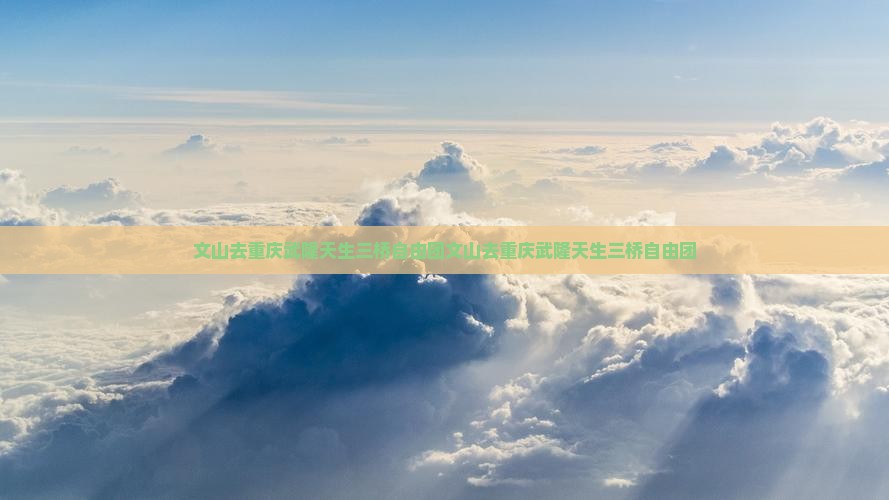 文山去重庆武隆天生三桥自由团