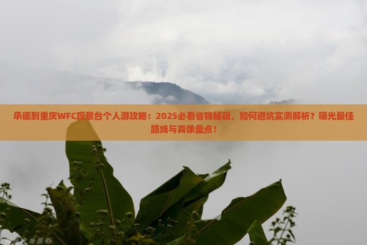 承德到重庆wfc观景台个人游