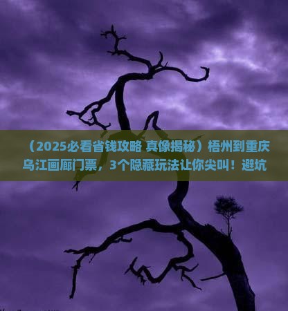 梧州到重庆乌江画廊门票