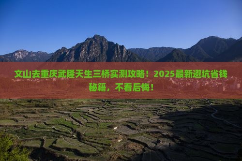 文山去重庆武隆天生三桥攻略