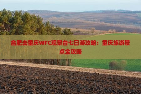 合肥去重庆wfc观景台七日游