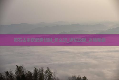 黄石去重庆武隆旅游