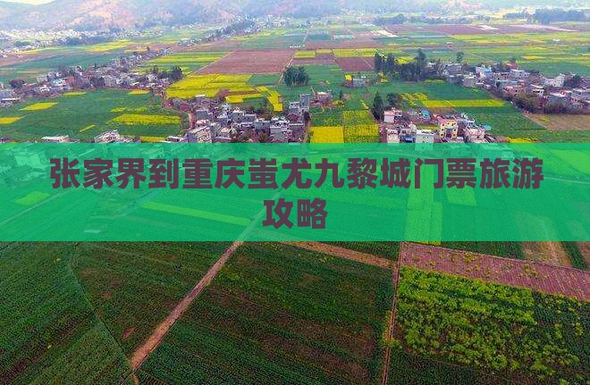 张家界到重庆蚩尤九黎城门票