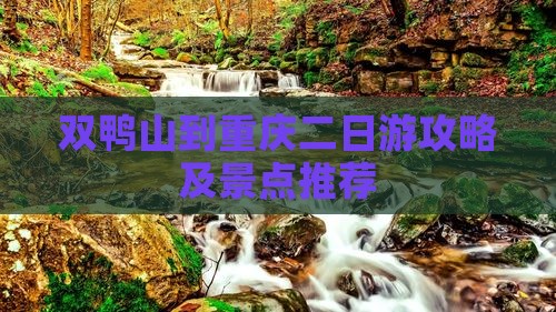 双鸭山到重庆二日游