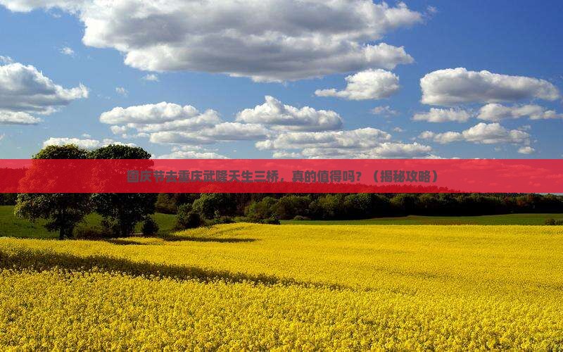 国庆节到重庆武隆天生三桥景点