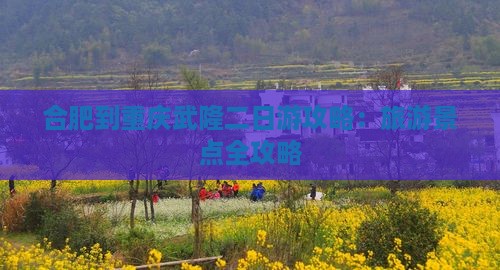 合肥到重庆武隆二日游