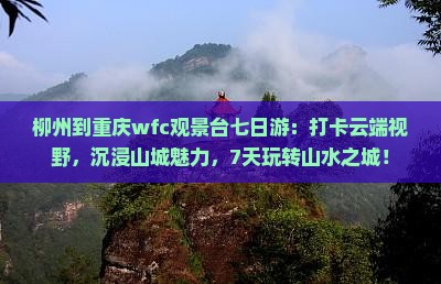 柳州到重庆wfc观景台七日游