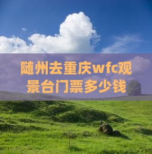 随州去重庆wfc观景台门票
