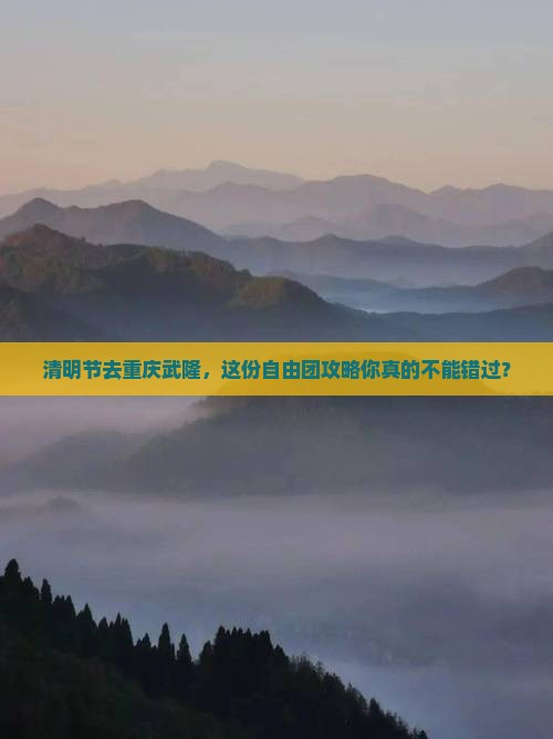 清明节到重庆武隆自由团