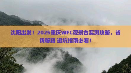 沈阳去重庆wfc观景台旅行社