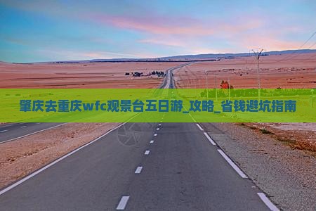 肇庆去重庆wfc观景台五日游