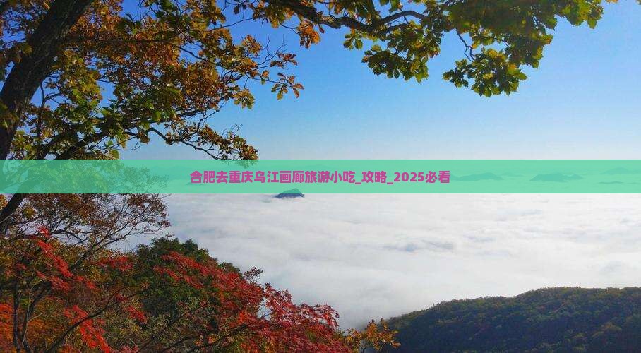 合肥去重庆乌江画廊旅游小吃