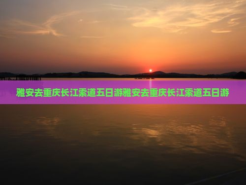 雅安去重庆长江索道五日游