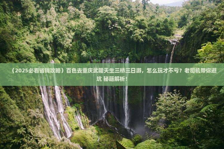 百色去重庆武隆天生三桥三日游