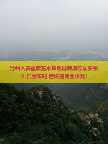 池州去重庆龙水峡地缝门票